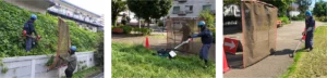 藤沢市・相模原市・横浜市で行っている共同住宅や公園、街路の除草および緑地管理作業の様子